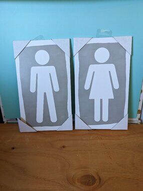 **Moving Sale** NWT Men/Women Signs Set - Gray